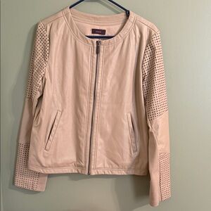 mark. Tan Faux Leather Jacket